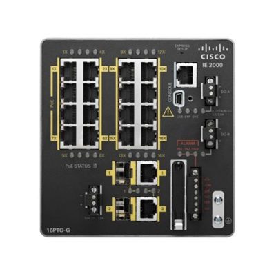 IE-2000-16PTC-G-E Cisco Industrial Ethernet 2000 Series 16PoE+ 2SFP