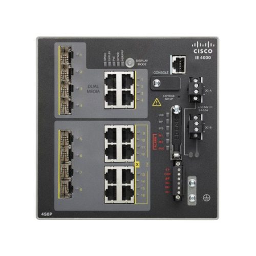 IE-4000-4S8P4G-E Cisco Industrial Eth 4000, 4 SFP, 8 PoE+ 4 Gigabit SFP