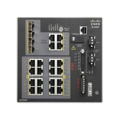 IE-4000-8GT8GP4G-E Cisco Industrial Eth 4000, 8 PoE+ 4 Gigabit SFP