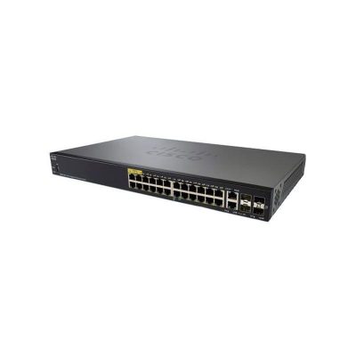 SG350-28-K9-NA Cisco SG350-28 Switch – 24 Ethernet 4 SFP Port