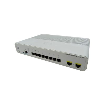 WS-C2960CPD-8TT-L, Cisco Catalyst 2960C PD Switch 8 FE, 2 x 1G