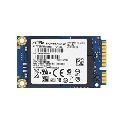 CT500MX200SSD3 Crucial MX200 500GB MSATA SATA6GBPS SSD