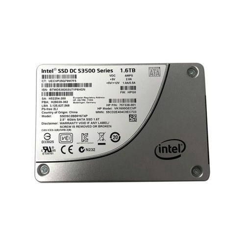 VK1600GECVP HP 1.6TB MLC SATA 6Gbps Enterprise  2.5-inch